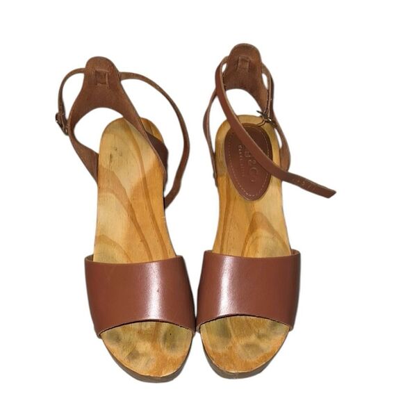 Rag & Co Brown Leather Women's Sandals Size 8 - Picture 1 of 6